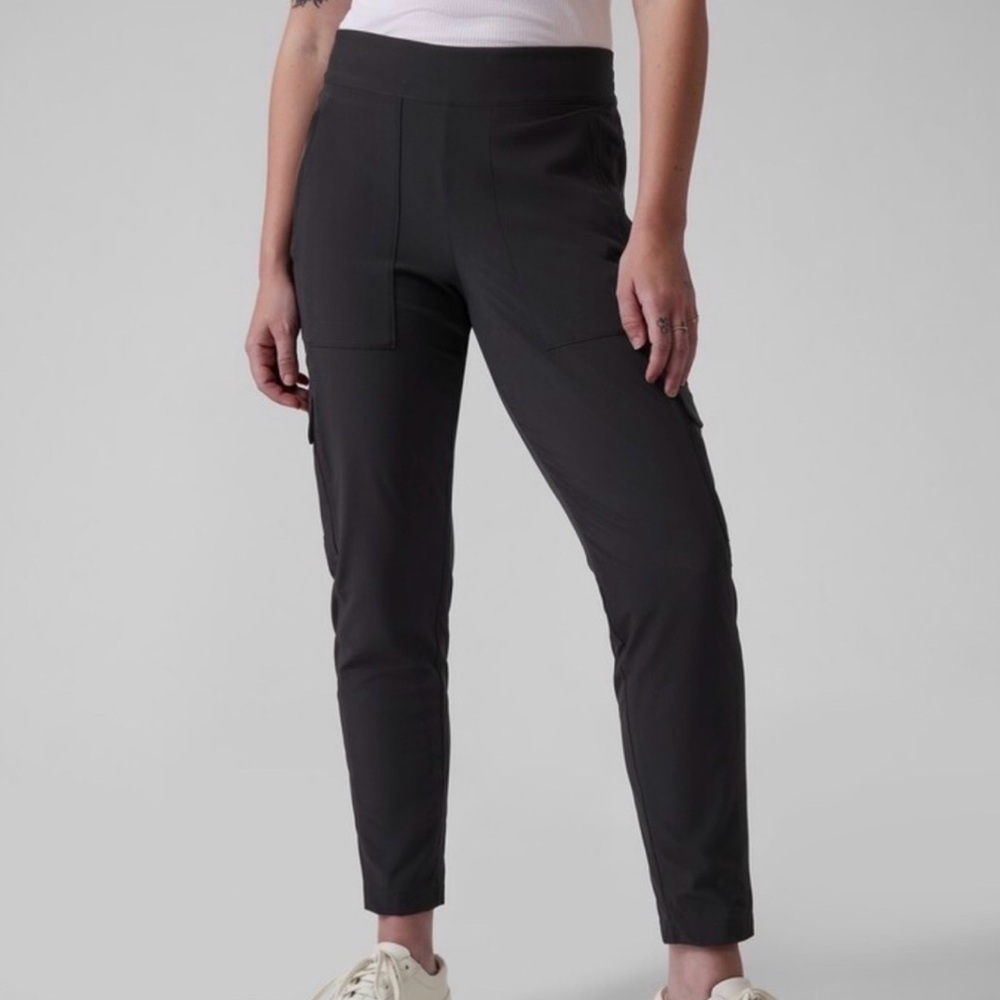 Athleta Charcoal Ankle Cargo Pants